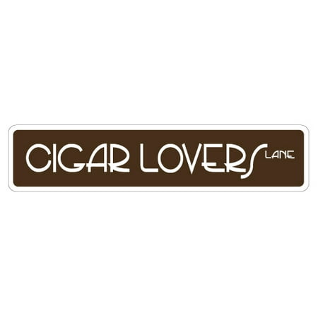 CIGAR LOVERS Street Sign smoker box Cuban tobacconist smoke | Indoor/Outdoor |  24