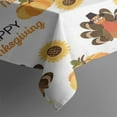 thumbnail image 3 of Vintage Pumpkin Rectangle Tablecloth 60x84 Inch, Flowers Boho Water Resistant Vinyl Washable Seasonal Table Cover for Thanksgiving Fall Harvest Holiday Party Picnic Dinner Decor, 3 of 5