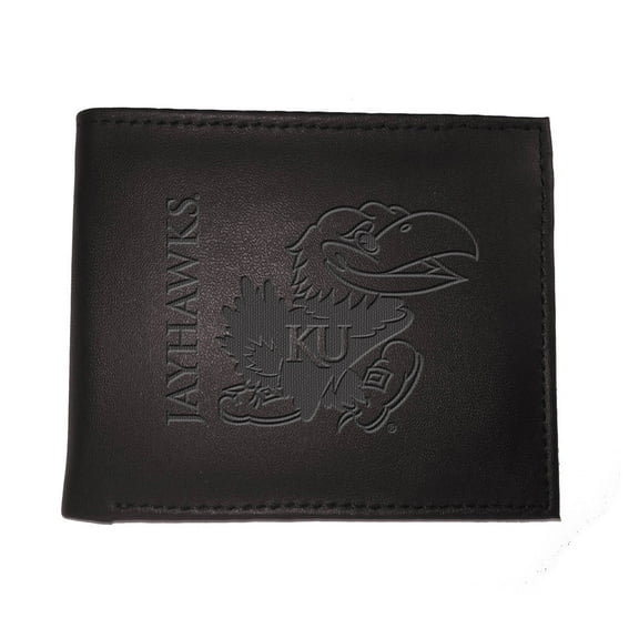 Black Kansas Jayhawks Hybrid Bi-Fold Wallet