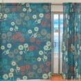 thumbnail image 2 of Coolnut Floral Flowers Sheer Gauze Door Curtain Window Curtain Drapes for Living Room Kids Bedroom Window Treatment Decor W55 x L78 In 2 Panels, 2 of 4