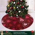 thumbnail image 6 of Coolnut Love Heart Christmas Tree Skirt 36", Valentine's Day Tree Skirt Double Layers Polyester Easter Tree Skirt for Valentine's Day Holiday Party Decoration, 6 of 6