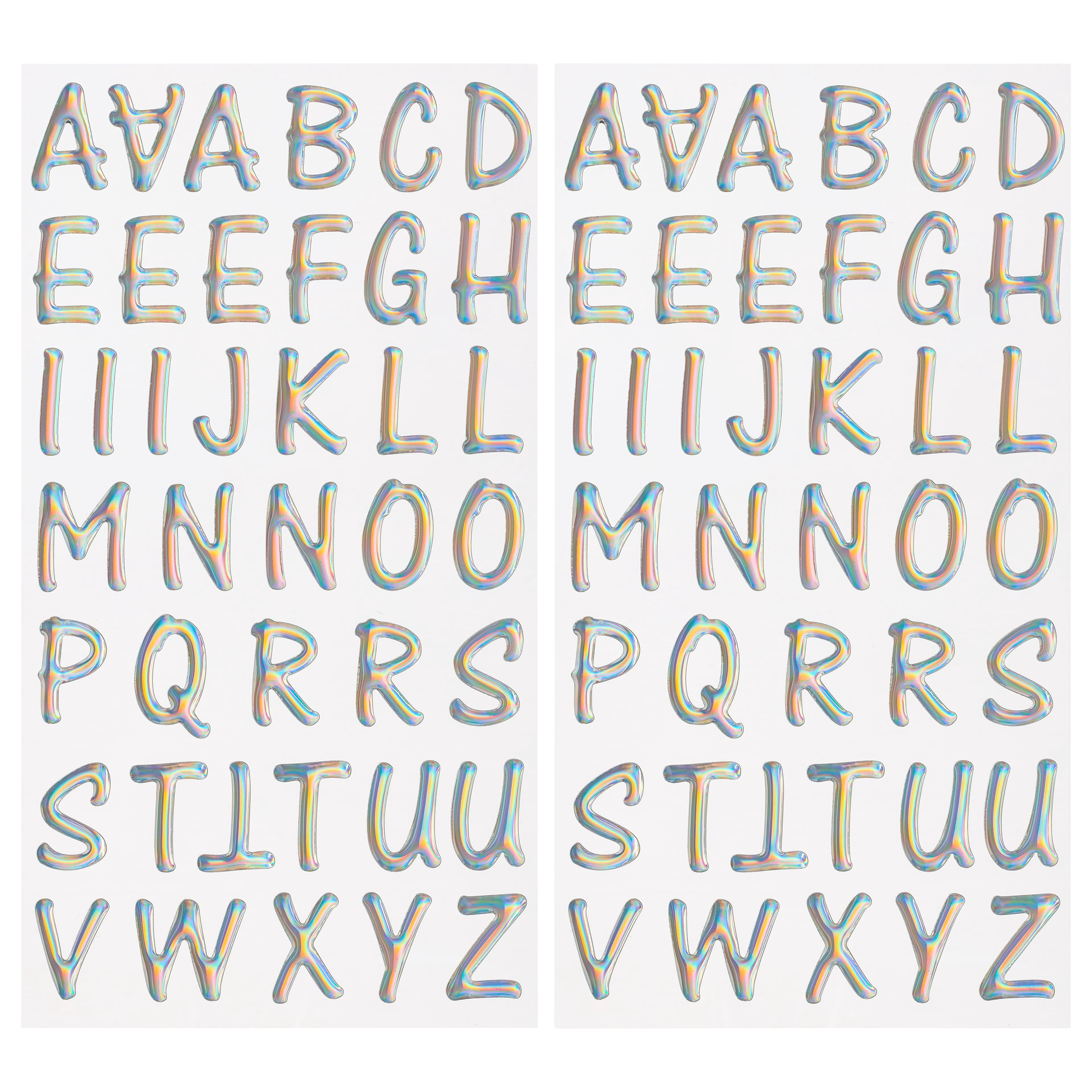 Recollections Small Silver Alphabet Stickers, 12 Packs: 80 ct. (960 total)