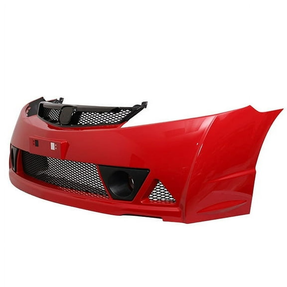 Ikon Motorsports Compatible with 06-11 Honda Civic MU RR Style PP Front Bumper Cover Painted Milano Red
