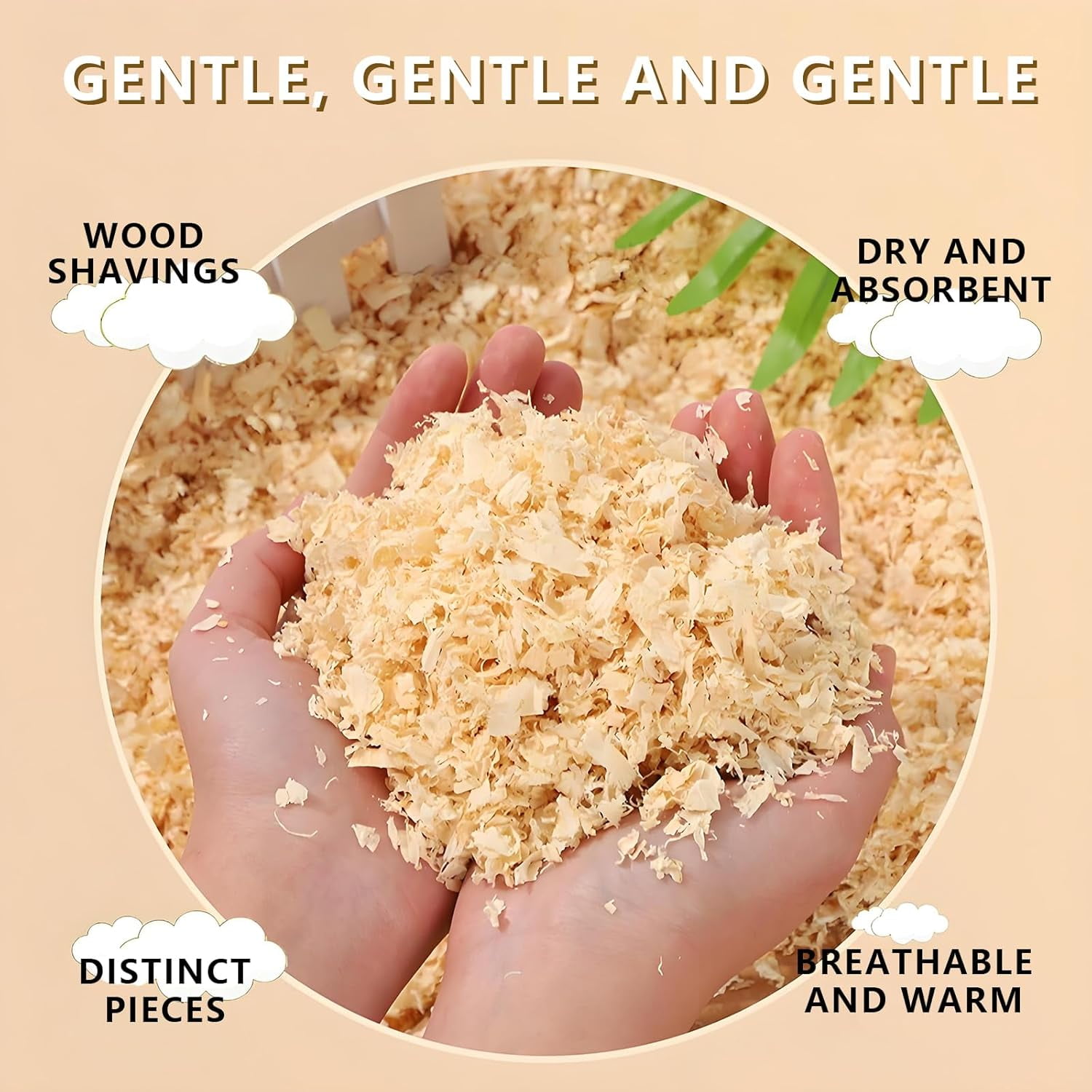 2 LB Hamster Bedding, Sawdust, Wood Shavings, Pine Shavings, Guinea Pig Bedding, Rabbit Bedding, Rat Bedding, Small Animal Bedding, Pet Bedding, Wood Chips for Pets (2 lb)