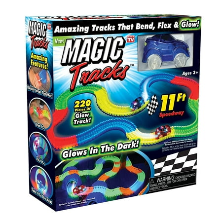 Flexi Track - Magic Tracks The Amazing Racetrack That Can Bend, Flex and Glow - As Seen On TV, SERPENTINE DESIGN: Allows Magic Tracks to bend, flex, and curve in any direction By Ontel