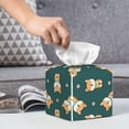 thumbnail image 6 of KLL Cute Shiba Print Tissue Box Cover,Leather Tissue Holder Square Facial Tissue Case Facial Paper Organizer Dispenser for Bathroom, Vanity Countertop, 6 of 7