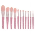 thumbnail image 1 of Set de brochas de maquillaje KEYPOWER Professional, 11 unidades, color rosa brillante, 1 of 6
