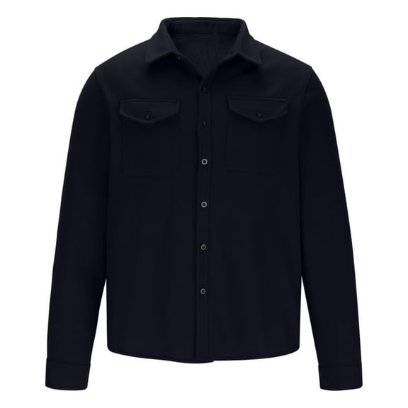 Men's Cotton Shirts Casual Long Sleeve Shacket Jacket Button down Lapel Overshirt Men with Pockets Smart Casual Trucker Jackets Street Fall Winter Coats Size S-3xl