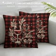 thumbnail image 3 of RUIYC Merry Christmas Happy New Year Throw Pillow Covers , Decorations,Decorative Throw Pillowcase for Winter Xmas Holiday Home Decor for Sofa Couch,Red Christmas, 3 of 5