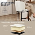 thumbnail image 5 of MultiHaven 25.8" Upholstered Swivel Bar Stool Set of 3,Counter Height Chair with Ergonomic Footrest for Kitchen Island - White PU Leather, 5 of 11
