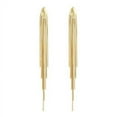 thumbnail image 2 of Faty-T Gold Long Dangle Drop Earrings for Woman,Punk Sleek Metal Chain Tassel Earrings 70s/80s Disco Outfits Accessories Jewelry, 2 of 4