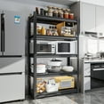 thumbnail image 4 of JHYKFG 48" W 5-Tier Garage Storage Shelves, Heavy Duty Garage Shelving with Adjustable Shelves, Metal Shelving Unit for Garage, Warehouse, Pantry, Black, 47.2" W x 19.7" D x 72" H, 4 of 10