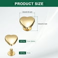 thumbnail image 2 of Uxcell 30 Pcs Metal Stud Rivets 14mm Heart Shape Decoration Screw Back Studs, Gold, 2 of 6