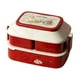 thumbnail image 1 of Kearding Fiambrera Lovely Home Office School Compartimentos de doble capa Cajas de almacenamiento Bento Contenedor de comida para estudiantes Cocina y Comedor Rojo L, 1 of 6