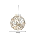 thumbnail image 3 of Aurorax Christmas Ball Ornaments 3 Inches,White Christmas Ball Decorations,Hanging Glitter Clear Home Decor for Indoor Xmas Tree Party, 3 of 7