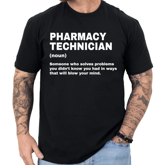 Pharmacy Technician Definition Humor Profession Pride Gift Unisex T-Shirt, up to size 5XL