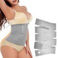 thumbnail image 4 of Mujer vendaje envoltura cintura entrenador cuerpo cinturón correa estúpida control resistencia corsé correa elástica shapewear yoga entrenamiento blanco Jumpingount AP004265-01, 4 of 7