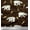 Brown, variant on Soimoi Black Cotton Duck Fabric Falling Star & Polar Bear Animal Print Fabric by the Yard 42 Inch Wide