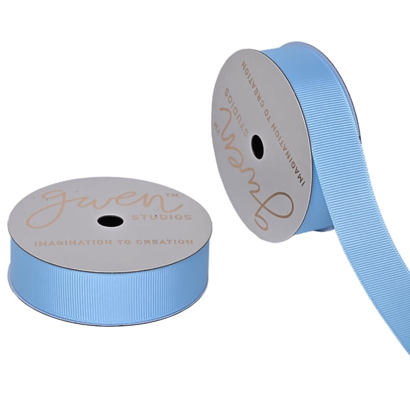Gwen Studios 7/8" Light Blue Grosgrain Ribbon, 6 Yards