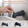 thumbnail image 6 of Wowow Shower Faucet with Valve, Bathroom Tub Shower Faucet Kit, Single Handle Rain Shower Head with Tub Spout, Oil Rubbed Bronze, 6 of 8
