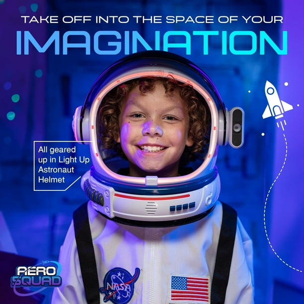 Casco De Astronauta – Disfraz Espacial Para Halloween Y Cosplay, Talla única Adulto/niño