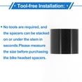 thumbnail image 6 of Bicycle Headset Spacers 30mm Bike Handlebar Stem Spacers 28.6mm 1-1/8" Carbon Fiber Gloss Black Carbon Fiber 5 Pcs, 6 of 6