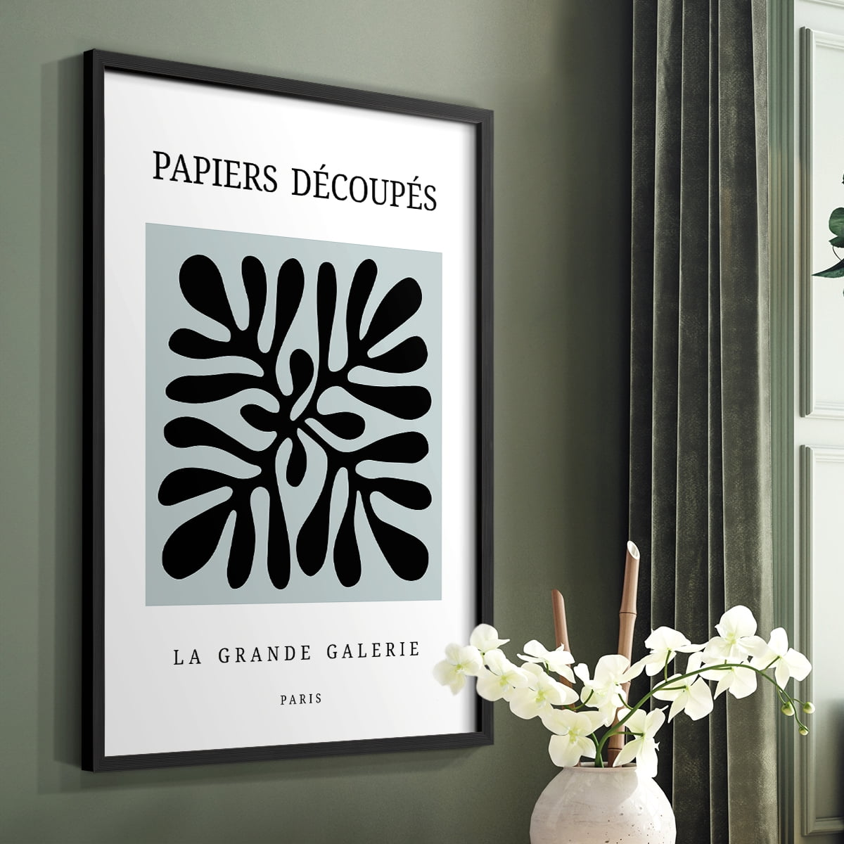 Matisse CCCXCII in Black Solid Wood 11 x 14 Framed Print