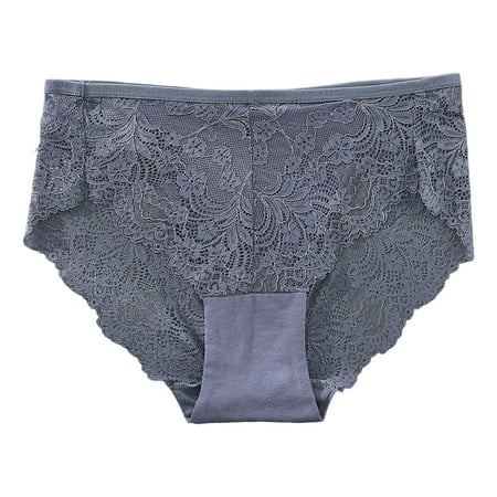 Blue Small Womens Underwear Lace Underpants for Women Over 60 Panties Stretch Soft Ladies Plus Size Underwear Brief for Women Hipster Briefs Underwear Lady Underwear
