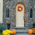 thumbnail image 6 of Artificial Fall Wreath 18 Inch - Autumn Thanksgiving Front Door Wreath with Pumpkins, Maple Leaves, Pine Cones for Indoor Outdoor Harvest Home Decor, 6 of 8