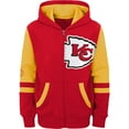 thumbnail image 2 of Youth Red Kansas City Chiefs Colorblock Full-Zip Hoodie, 2 of 3