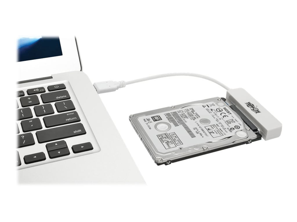 Tripp Lite U438-06N-G1-W USB 3.1 Gen 1 USB Type-C to SATA III Adapter Cable with UASP, 2.5 in. to 3.5 in. SATA Hard Drives
