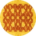 thumbnail image 1 of Ahgly Company Indoor Round Abstract Yellow Modern Area Rugs, 5' Round, 1 of 4