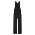 thumbnail image 5 of Kmdttou Cargo Pants for Women Corduroy Overalls For Barrel Wide Leg Bib Corduroy Pants Adjustable Romper Jumpsuit With Pockets, 5 of 8