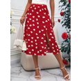 thumbnail image 6 of Women'S Slit Split Long Skirts High Waisted Maxi Skirts Red XL, 6 of 8