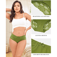 thumbnail image 3 of Aijolen Women's Cotton Stretch Lace Cheeky Bikini Hipster Panties 6 Pack(M,Camellia Garth), 3 of 6