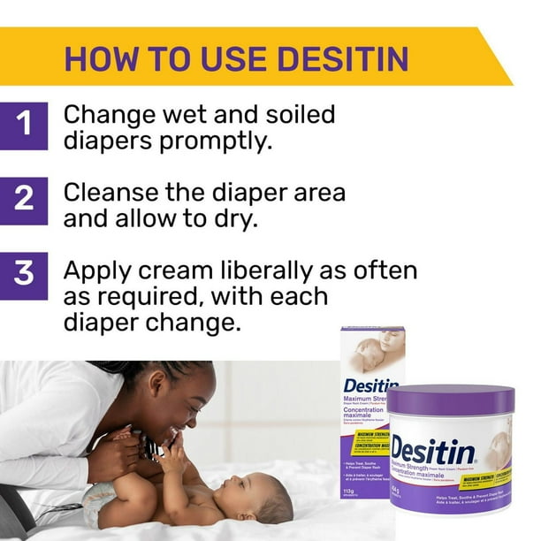 Desitin Diaper Rash Cream for Baby, Zinc Oxide Cream