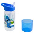 thumbnail image 4 of Botella Plástico Infantil con Popote Plegable, Agarradera y Contenedor, Diseño Stitch Disney, Personajes Animados, Capacidad 550 ml, Azul, 4 of 4