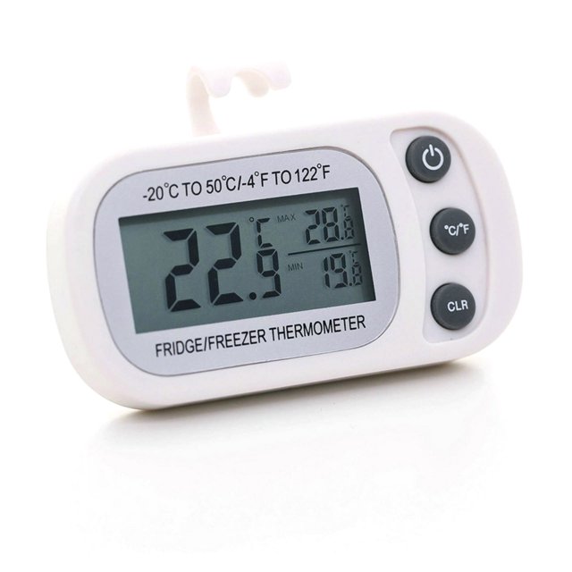 Fridge Thermometer with Hook Refrigerator Freezer Electric LCD Display Digital Temperature Monitor ,Fast Response