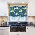 thumbnail image 5 of Yayeee Kitchen Curtains Tier Pair Light Filtering 27"x24" Rod Pocket Short Cafe Window Panel, Sharks Pattern, 5 of 7