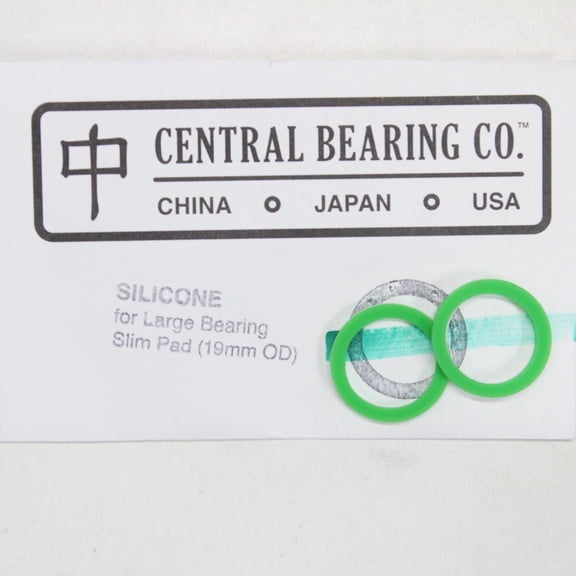 YoYoFactory Silicone Pads -Response Pads Small, Broad or Slim - 1 Pair- Central Bearing Co. (Large Slim Green)