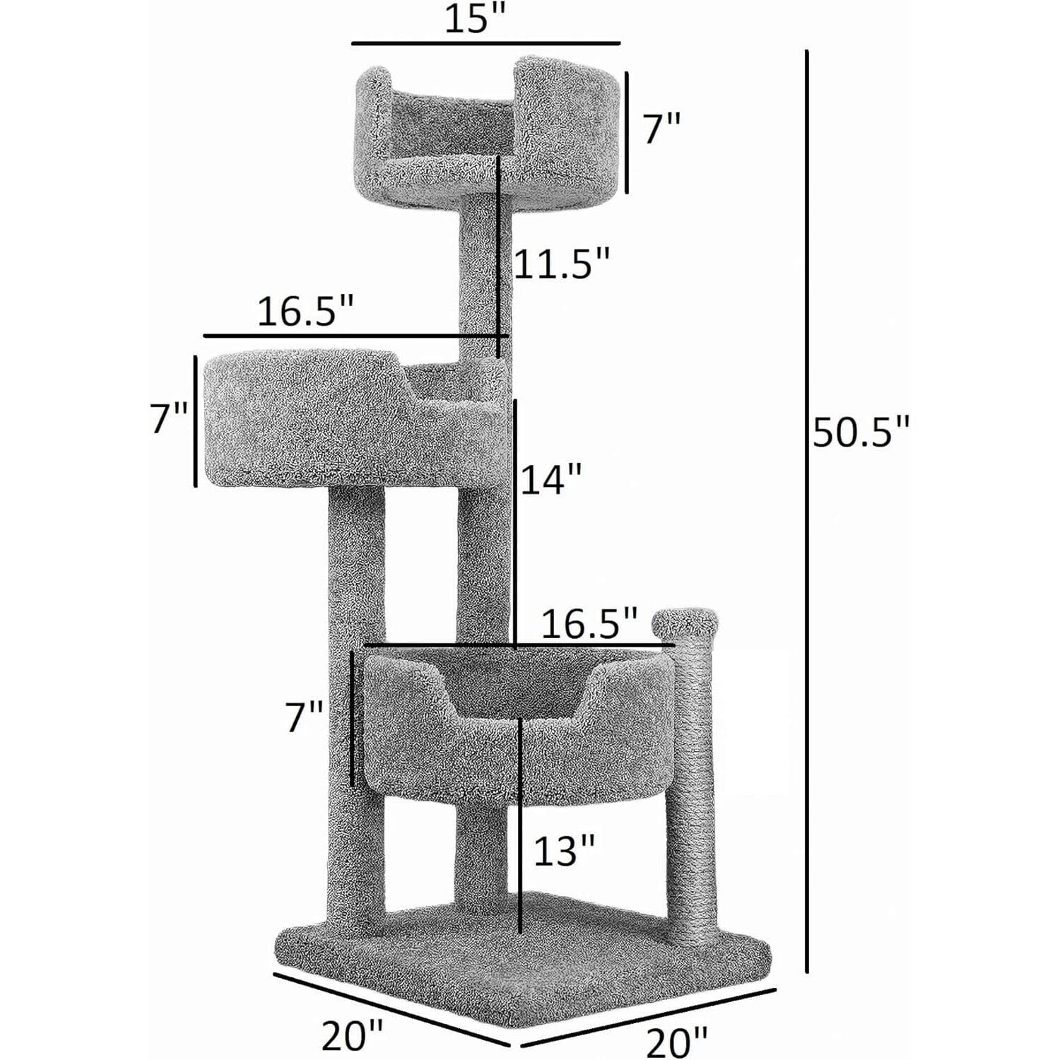 New Cat Condos  Wood and Carpet Cat Tree for Big Cats