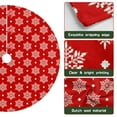 thumbnail image 6 of 36 Inch Christmas Tree Skirt – Velvet Plush Tree Mat, Soft Thickened Polyester with Red Ties, Single-Sided Printing, Available in 30in/36in/48in, Perfect for Holiday Xmas Tree Decoration, 6 of 7