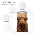 thumbnail image 3 of Honeii Cute Floral Cow print basktball shirt for men and women, Unisex basketball jersey for Theme party-Small, 3 of 6