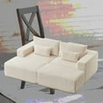 thumbnail image 2 of Modern 87" Oversized Cloud Plush Sectional with Removable Footstools for Indoor Spaces, 2 of 18