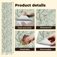 thumbnail image 5 of Chinoiserie Peel and Stick Wallpaper 23.6in x 9.8ft Birds Branches Floral Blossoms Soft Blue Contact Paper Vinyl Waterproof Self Adhesive Wall Paper for Bedroom Shelf Cabinet Renter Friendly, 5 of 8