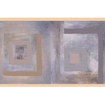 Dundee Deco Peel and Stick Self Adhesive Wallpaper Border - Geometric Sepia, Tawny Square Shapes, 15 ft x 7 in