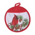 thumbnail image 1 of Round Pot Holder Avec Pocket (Cardinal Rouge) - Set of 6, 1 of 1