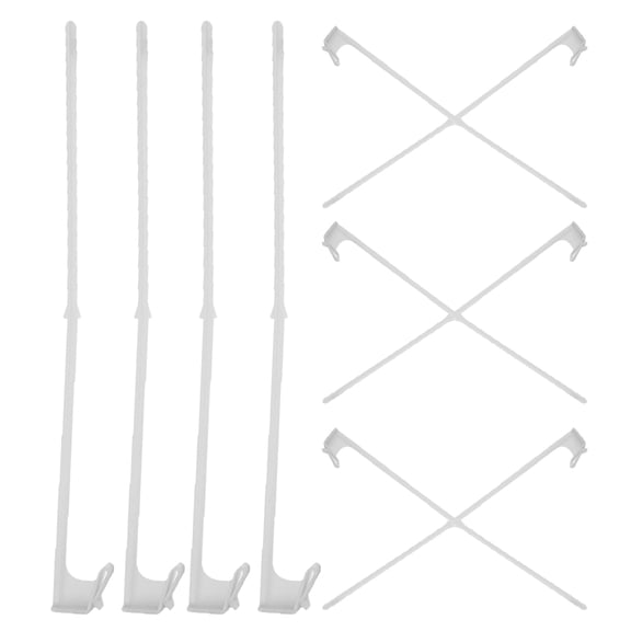 LOLIPPYY 10Pcs Car Window Flagpoles Clip on Flag Holder Durable Plastic White for Vehicle Flags