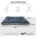 thumbnail image 6 of Precious Tails Large Waterproof Chew Resistant Dog Bed with Removable Cover, Navy, 6 of 7