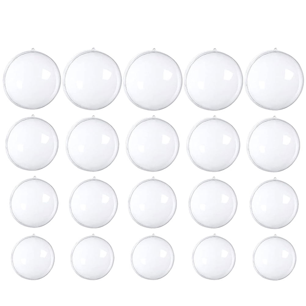 Dytern Xmas 40pcs DIY Clear Plastic Fillable Balls Ornament Christmas Balls for DIY Crafts Decoration